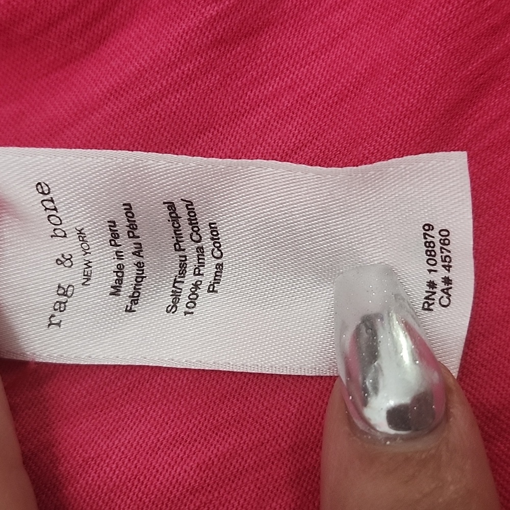 Rag & Bone pink pocket tee - Picture 6 of 6